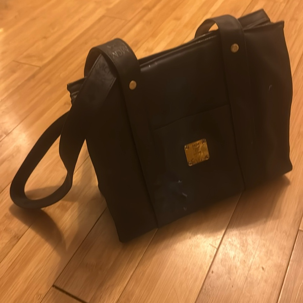 MCM nylon shoulder bag